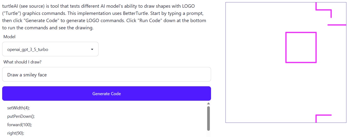 GPT 3.5 Drawing A Smiley Face