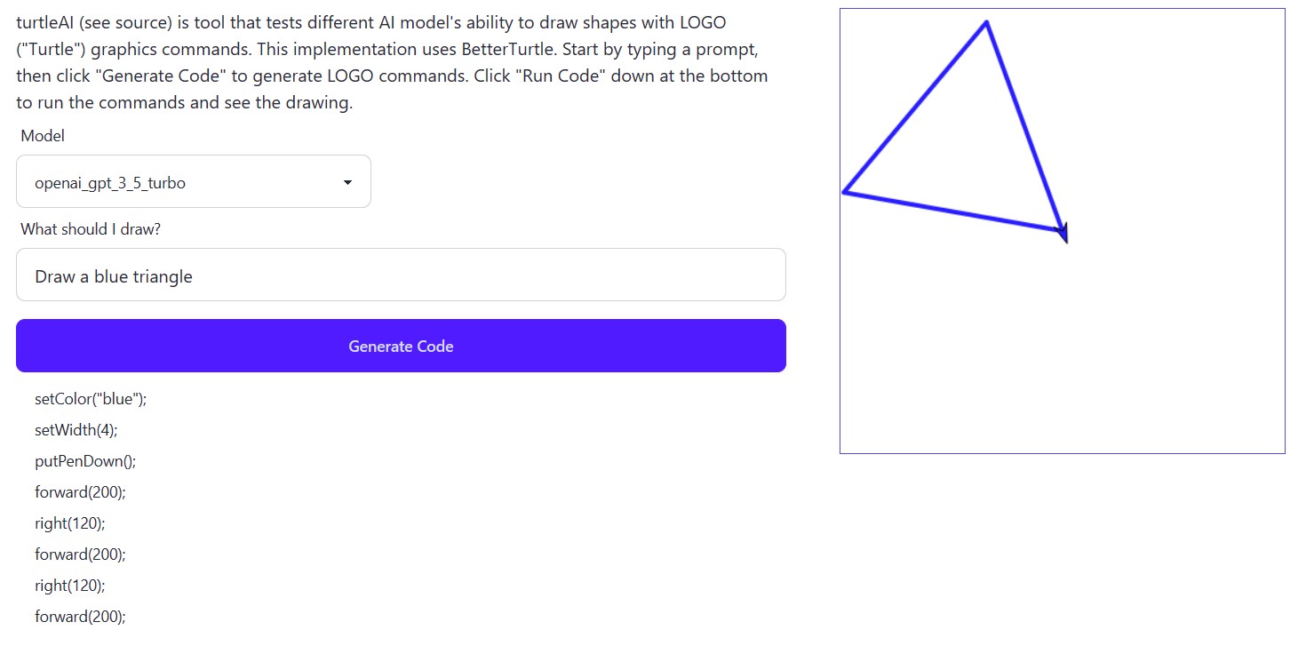 GPT 3.5 Drawing A Triangle